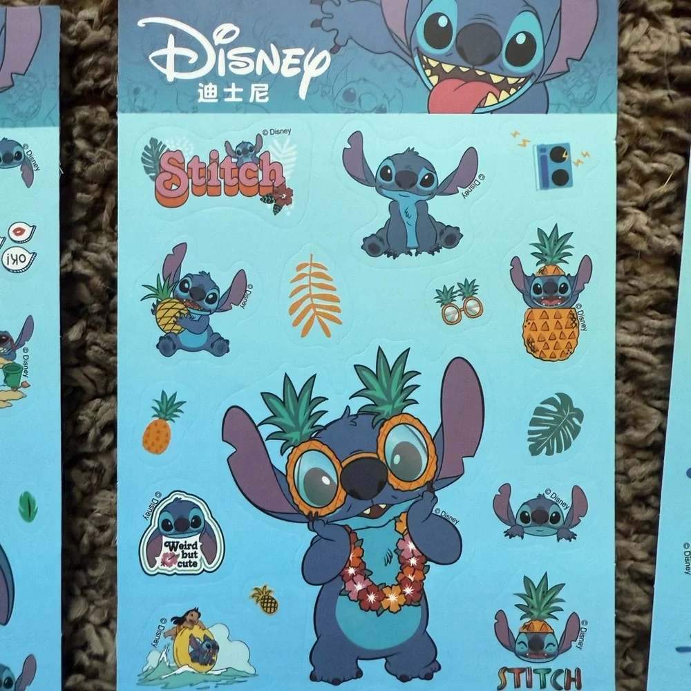 Lot of 8 Sheets Set Lilo & Stitch stickers